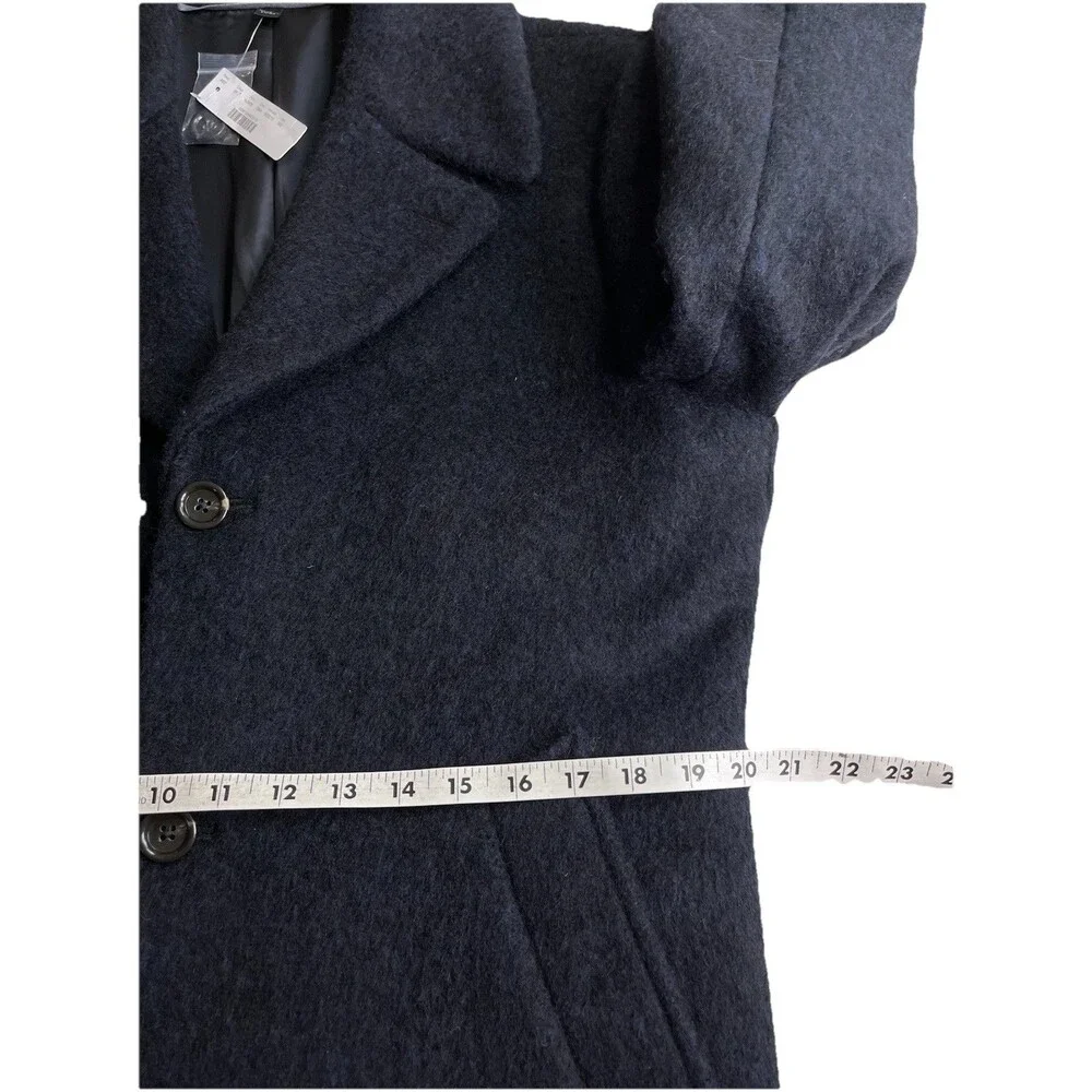 J.Crew Ludlow Men 38S Topcoat Heavyweight Italian Wool Navy Overcoat Peacoat